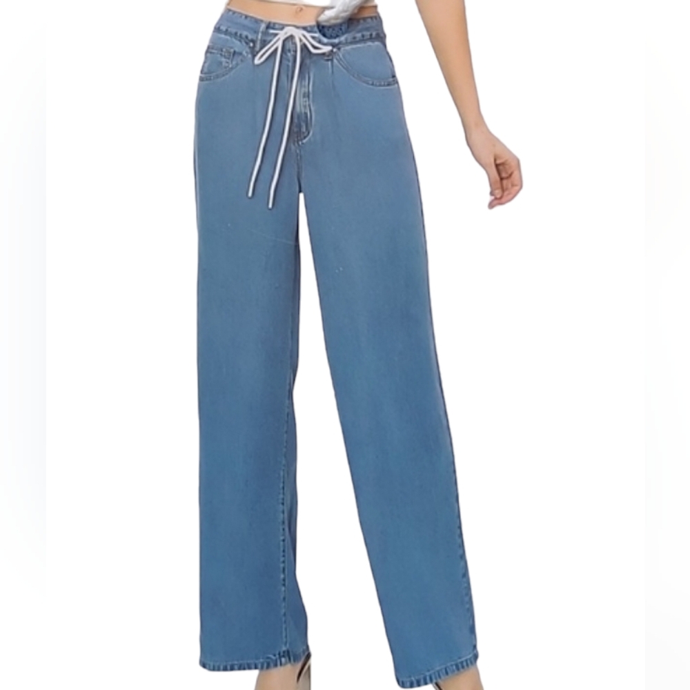 100% Lyocell Wide Leg Silky Pants Wax Jeans NWT